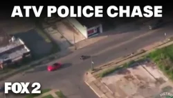 Detroit police chase suspect on stolen ATV