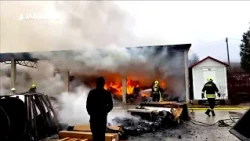 Požar na poslovnom objektu u Trnu kod Širokog Brijega
