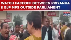 Priyanka Gandhi Faces BJP Protest At Sansad Entrance Over Police Action Against Jhakhand Students