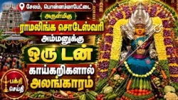 சேலம், பொன்னம்மாபேட்டை ராமலிங்க சௌடேஸ்வரி அம்மனுக்கு ஒரு டன் காய்கறிகளால் அலங்காரம் | Bhakthi