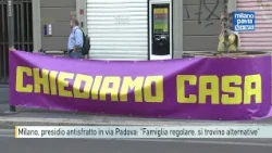 Milan, anti-eviction protest on Via Padova: family renting for 10 years at risk