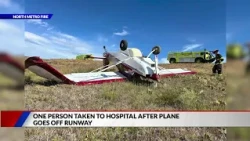1 taken to hospital after small plane leaves runway