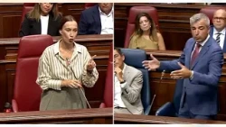 Domínguez and Fierro at the first Plenary session of the new political term | Mírame TV Canarias