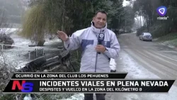 Traffic accidents in the middle of a snowstorm