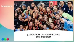 The LEONAS ARRIVED in the COUNTRY after being crowned WORLD CHAMPIONS #BuenTelefe