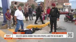 Trujillo: Ciclista queda herido tras ser atropellado por un volquete