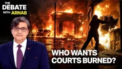 Debate With Arnab: CJP Backers Celebrate Albanian Supreme Court Burning