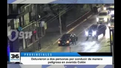 Detuvieron a dos personas por conducir de manera peligrosa en avenida Colón
