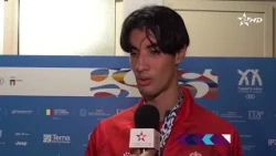 Mediterranean Games "Taranto 2026" - Taekwondo.. Moroccan Soufiane Elasbi after winning the medal