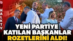 Özgür Özel pinned the badges of the mayors who joined the NEW Party in Tekirdağ!