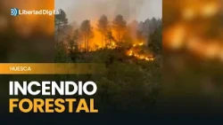 INCENDIO HUESCA | Lucha contra las llamas en Las Peñas de Riglos