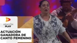 Primer premio de canto femenino en la categoría de veteranos del IV Certamen de Jota La Dolores