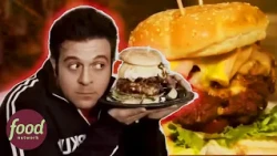 Adam Richman Tries The Biggest Off Menu Burger In Ohio! | Man V Food With Adam Richman