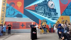 City Dedicates Shepard Fairey's People Power Mosaic at Rail Yards | July 26, 2026
