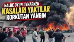 Children ignited crates while playing at the market: A frightening fire