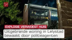 Uitgebrande woning in Lelystad bewaakt door politieagenten