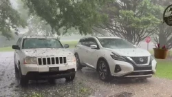 Hail caught on cam in Hokes Bluff
