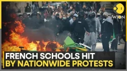 French Schools Hit by Nationwide Protests; Police Fire Tea Gas to Disperse Students | WION News