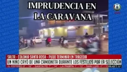 PUDO TERMINAR EN TRAGEDIa: UN NIÑO CAYÓ DE UNA CAMIONETA DURANTE LOS FESTEJOS POR LA SELECCIÓN
