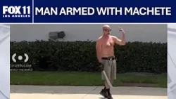 Man carrying machete near Irvine hospital shot by police