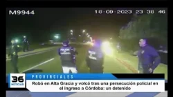 Robó en Alta Gracia y volcó tras una persecución policial en el ingreso a Córdoba: un detenido