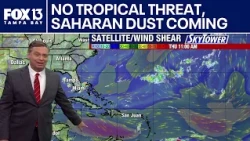 Tropics quiet as Saharan dust moves toward Florida