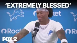 Jahmyr Gibbs speaks after record-breaking contract