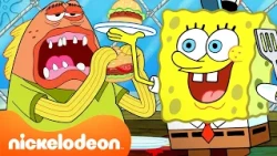 스폰지밥 | 집게리아에서의 식사 🍔 | 10분 | 니켈로디언 코리아