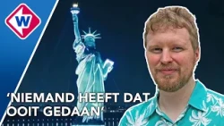 Rijswijker maakt unieke lasershow op het Vrijheidsbeeld