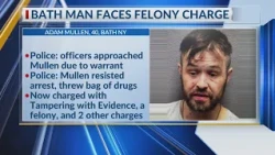 Bath arrest attempt goes south; man throws drugs and resists: Bath Police