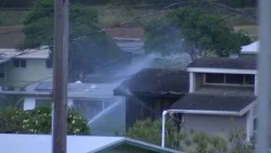 Candle blamed for Halawa house fire that hospitalized 2, displaced 3