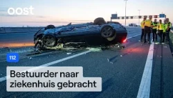 Car flips over after crash with truck | RTV Oost