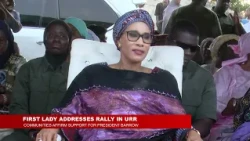 FIRST LADY ADDRESSES HUGE RALLY IN BASSE