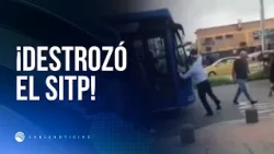 Road Rage! School bus driver attacked a public transit bus with children on board