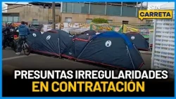 Massive protests by bodyguards outside the UNP in Bogotá over alleged irregular hiring practices