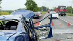 Two cars collide head-on on Sovetsky Prospect