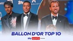 Harry Kane narrowly beats Kylian Mbappe to Ballon d'Or as top 10 results revealed