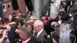 Media surrounds Lindsay Clancy's lawyer after he calls for juror to be removed