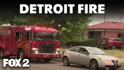 Two men rush into burning Detroit home to help trapped elderly woman