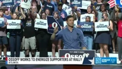 Sen. Jon Ossoff rallies in Atlanta 8 weeks before early voting begins in pivotal midterm election