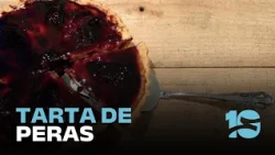 Malbec Poached Pear Tart with Chocolate Sablé Crust