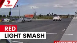 Wild crash at Cranbourne North intersection | 7NEWS