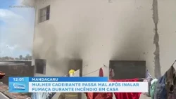 In Mandacaru: Woman in wheelchair falls ill after inhaling smoke during fire