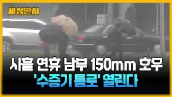 사흘 연휴 남부 150mm 호우…'수증기 통로' 열린다 [세상만사] #남부지방 #날씨 #단비 #호우