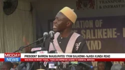 PRESIDENT BARROW INAUGURATES 17-KILOMETRE BADIBOU SALIKENNI-NJABA KUNDA ROAD.