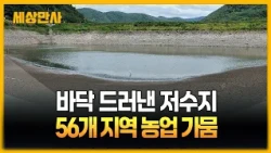 바닥 드러낸 저수지…56개 지역 농업 가뭄 [세상만사] #가뭄 #저수지 #농업가뭄