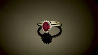 Madagaskar Bemainty Rubin 375 Gold Ring, 1,69ct