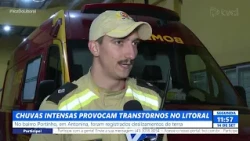 CHUVAS INTENSAS PROVOCAM TRANSTORNOS NO LITORAL