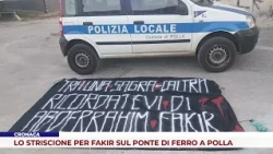 NEWS. THE BANNER FOR FAKIR ON THE IRON BRIDGE IN POLLA