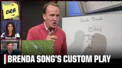 Peyton Manning draws up Brenda Song’s custom play ‘Senda Brenda’ 😂 | ManningCast